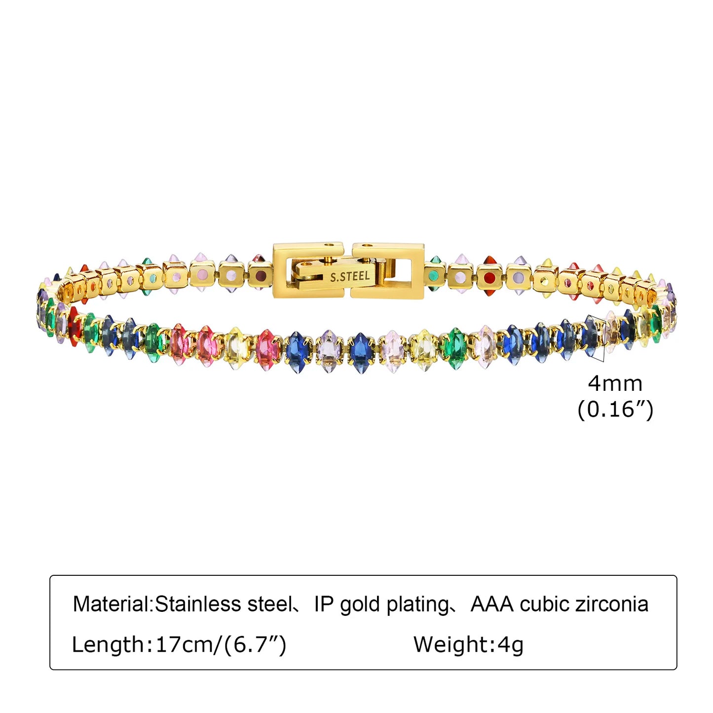 Tee-Von Gold Plated Stainless Steel Bracelet – Elegant Vintage Jewelry for Women