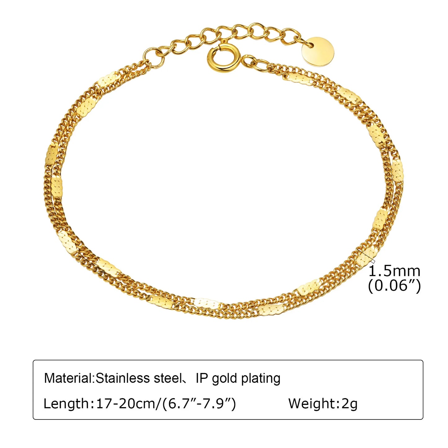 Tee-Von Gold Plated Stainless Steel Bracelet – Elegant Vintage Jewelry for Women